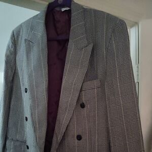 Vintage Mens TWEED Blazer with Yellow Detail Sz 38R